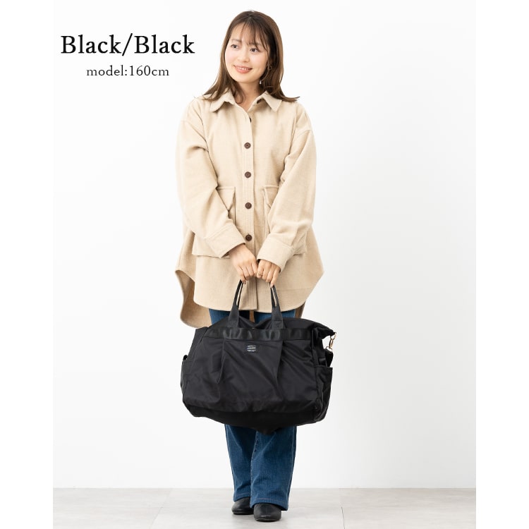 ボストンバッグ レディース 大容量 撥水加工 ナイロン 2way 軽量 修学