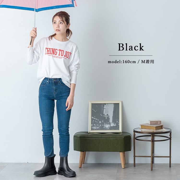 レインブーツ レディース 厚底 サイドゴア 長靴 ショート 防水 歩きやすい 自転車 大人 おしゃれ かわいい 滑りにくい 4cmヒール 履きやすい 雪用 アウトドア ボリュームソール 23.5cm 24.5cm M L 雨晴れ兼用