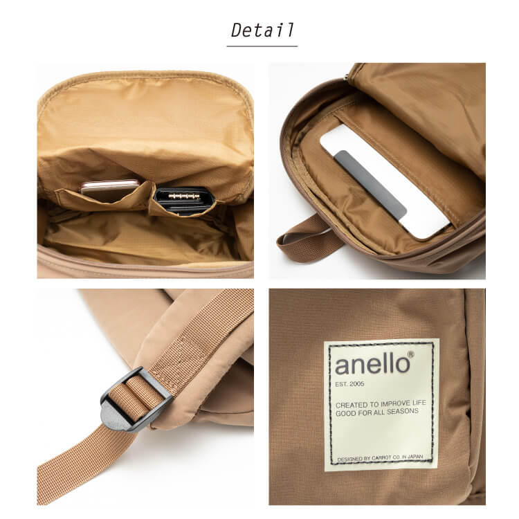 リュック レディース anello 正規品 ブランド リュックサック 背面ファスナー 大容量 通勤 通学 軽量 パソコン対応 pc a4 撥水加工 おしゃれ かわいい 大人 ビジネス 大学生 背面ポケット 男女兼用 マザーズ 大きめ ポケット多い シンプル 収納 登山