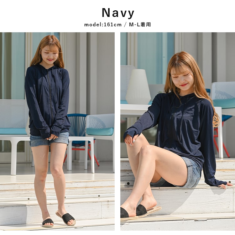 ラッシュガード パーカー レディース 長袖 フード付き かわいい おしゃれ 接触冷感 Upf50 Uv 軽量 吸水速乾 ストレッチ 指穴付き 薄手 ジップ 軽量 体系カバー 大きいサイズ 日焼け対策 日よけ 光沢 無地 M L Ll 春 夏 メール便送料無料 送料無料