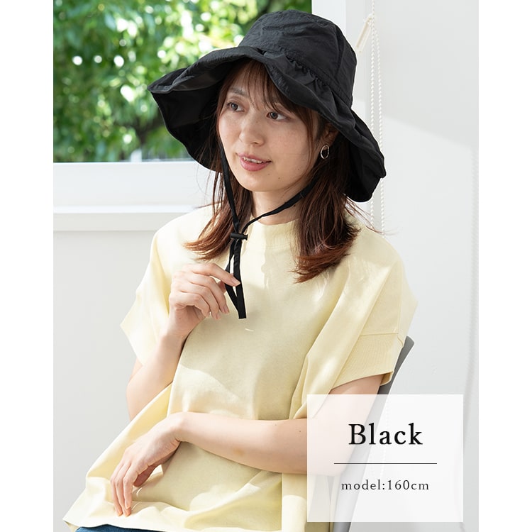 帽子 レディース ハット フリル uvカット 撥水 接触冷感 リボン あご紐 おしゃれ かわいい 深め サイズ調節 洗える 洗濯 ワイヤー入り 裏メッシュ 軽量 飛び防止 日焼け防止 自転車 コンパクト ナイロン 春 夏 秋 プレゼント ギフト