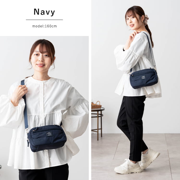 ショルダーバッグ レディース 小さめ ブランド アネロ anello 斜め掛け おしゃれ 大人 かわいい 2層 軽量 撥水 2way ポーチ 化粧ポーチ メイクポーチ コスメ ミニショルダーバッグ ペットボトル ファスナー付き 上品 通勤 通学 プレゼント ギフト