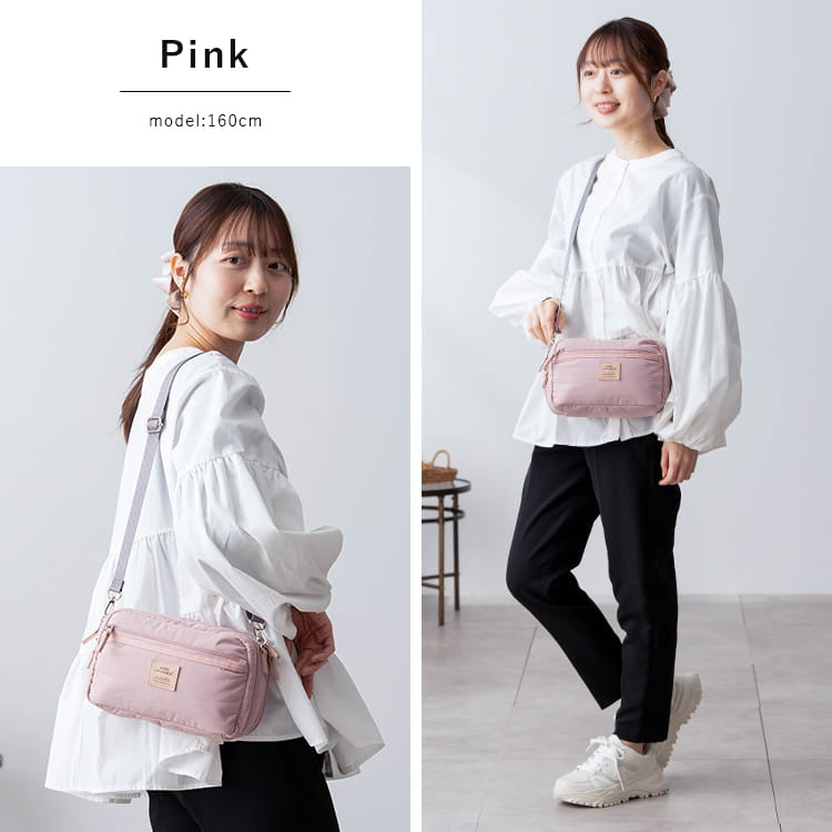 ショルダーバッグ レディース 小さめ ブランド アネロ anello 斜め掛け おしゃれ 大人 かわいい 2層 軽量 撥水 2way ポーチ 化粧ポーチ メイクポーチ コスメ ミニショルダーバッグ ペットボトル ファスナー付き 上品 通勤 通学 プレゼント ギフト