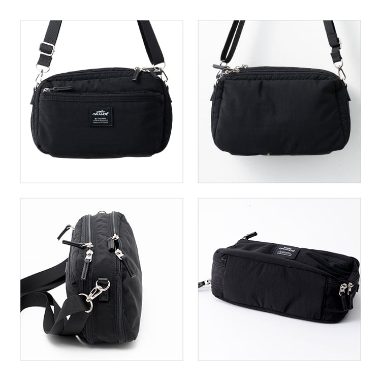 ショルダーバッグ レディース 小さめ ブランド アネロ anello 斜め掛け おしゃれ 大人 かわいい 2層 軽量 撥水 2way ポーチ 化粧ポーチ メイクポーチ コスメ ミニショルダーバッグ ペットボトル ファスナー付き 上品 通勤 通学 プレゼント ギフト