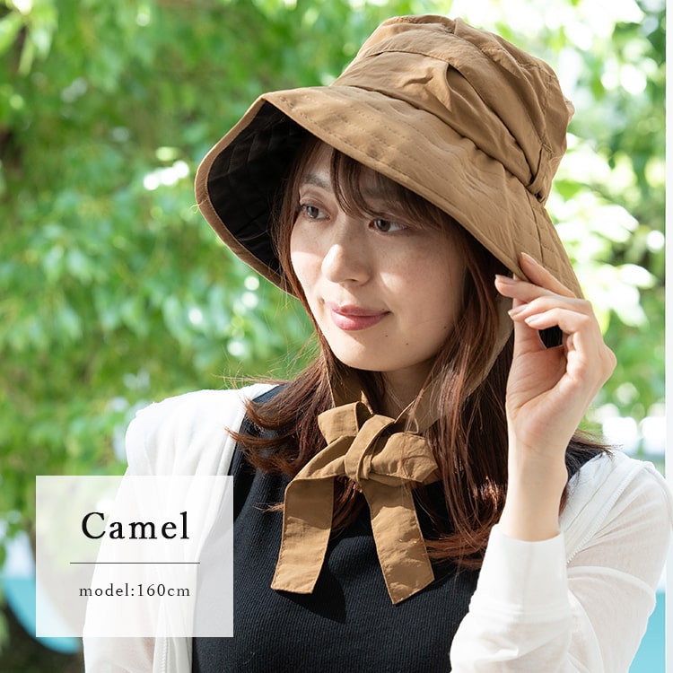 帽子 レディース ハット リボン uvカット 撥水 接触冷感 おしゃれ かわいい 深め サイズ調節 洗える 洗濯 ワイヤー入り 裏メッシュ 軽量 日焼け防止 自転車 コンパクト ナイロン 春 夏 秋 プレゼント ギフト