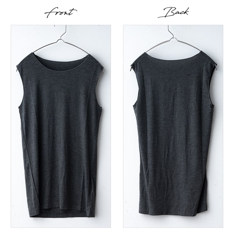 インナー レディース ノースリーブ タンクトップ カットソー トップス 体にしなやかフィット 柔らか カットソー シンプル 無地 おしゃれ きれい オフィス uネック 光沢 レーヨン