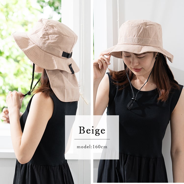 帽子 レディース uvカット アドベンチャーハット 冷感 涼しい 保冷剤3個付き 遮熱 遮光率99％以上 麻 リネン混 たれ付き つば広 サイズ調整可 洗える あご紐 暑さ対策 首 日よけ アウトドア 登山 自転車 春 夏 プレゼント ギフト