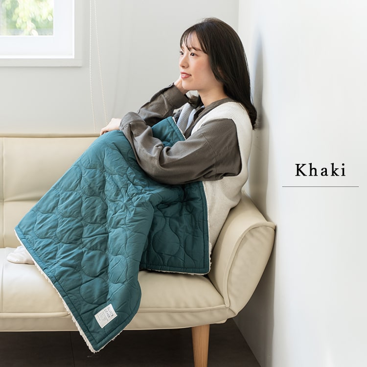 ブランケット キルティング ボア Sサイズ 70×100cm ひざ掛け 防寒 裏ボア 保温性 撥水加工 ふわふわ 暖かい ベビー 掛け 毛布 洗える 洗濯可能 おしゃれ 北欧 無地 秋 冬 クリスマス ギフト プレゼント