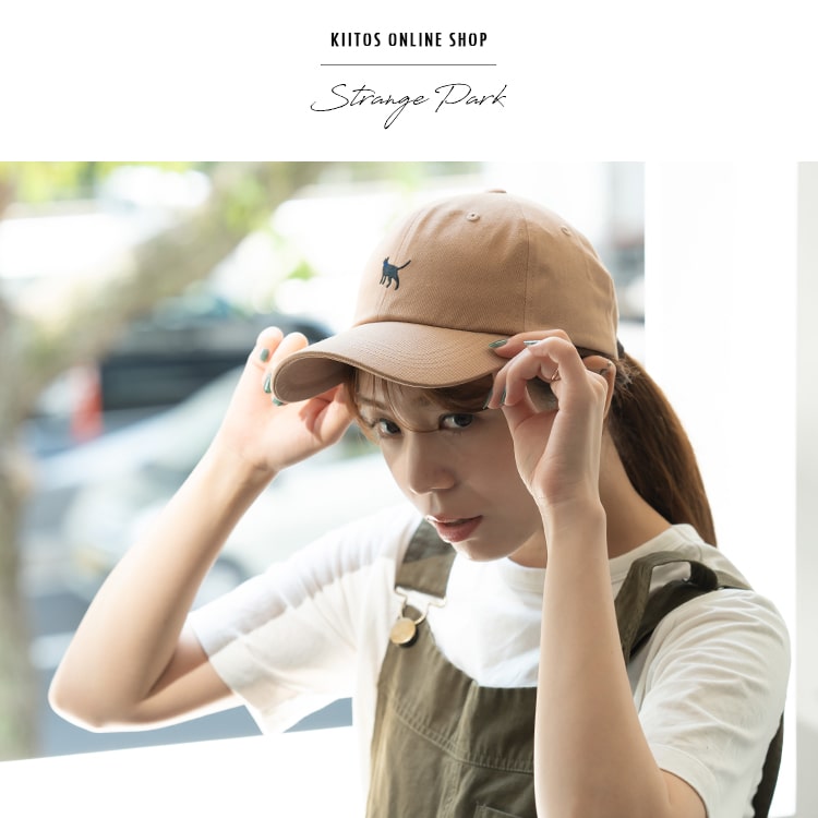 帽子 レディース キャップ 猫シルエット 刺繍 浅め ローキャップ サイズ調整 uv かわいい おしゃれ 大人 綿 コットン 女子 無地 春 夏 秋 ネコ プレゼント ギフト