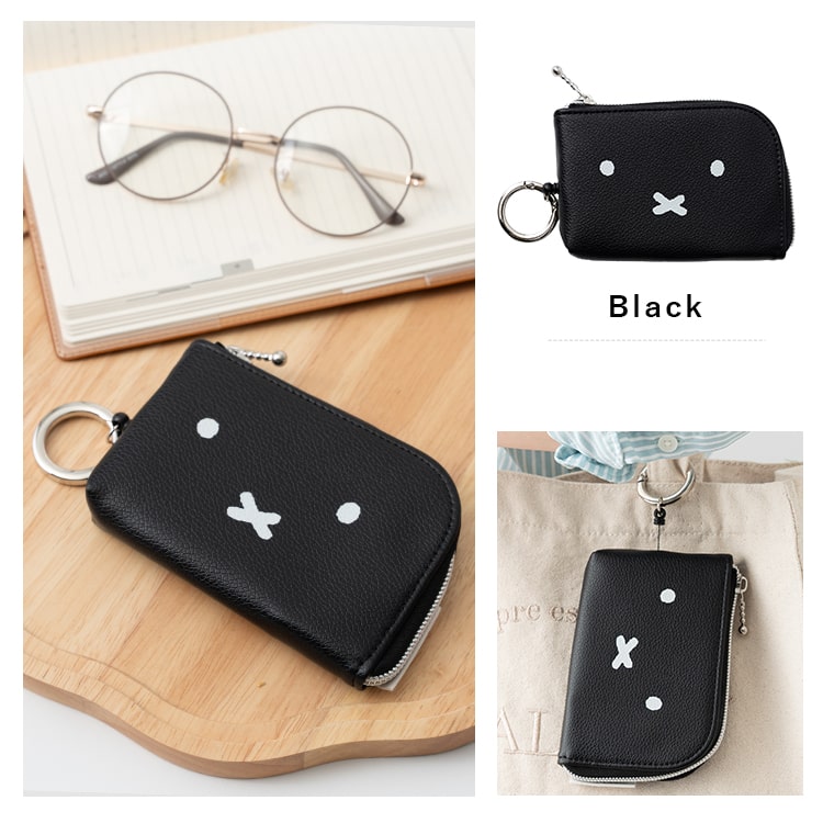 キーケース スマートキー 窓付き レディース リール付き ミッフィー