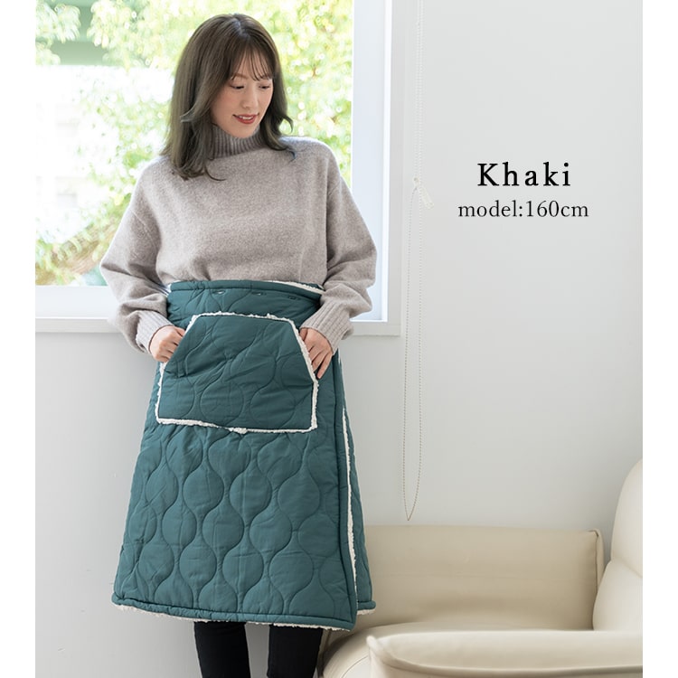 ブランケット ひざ掛け ルームウェア エプロン 巻きスカート キルティング 2way ボア 肩掛け 防寒 裏ボア 保温性 撥水加工 ふわふわ 暖かい 家事 洗える 洗濯可能 かわいい おしゃれ 北欧 秋 冬 クリスマス ギフト プレゼント