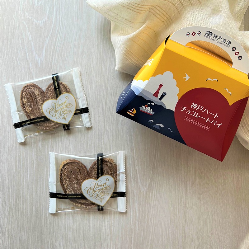 神戸ハートチョコレートパイ（7枚入り）手提げ 【のし・包装不可】