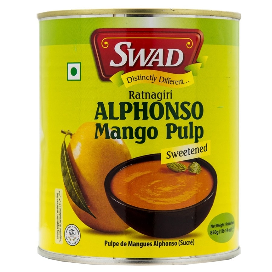 SWAD アルフォンソ マンゴーピューレ 850g×24本（2ケース）インド産 缶 Mango Pulp