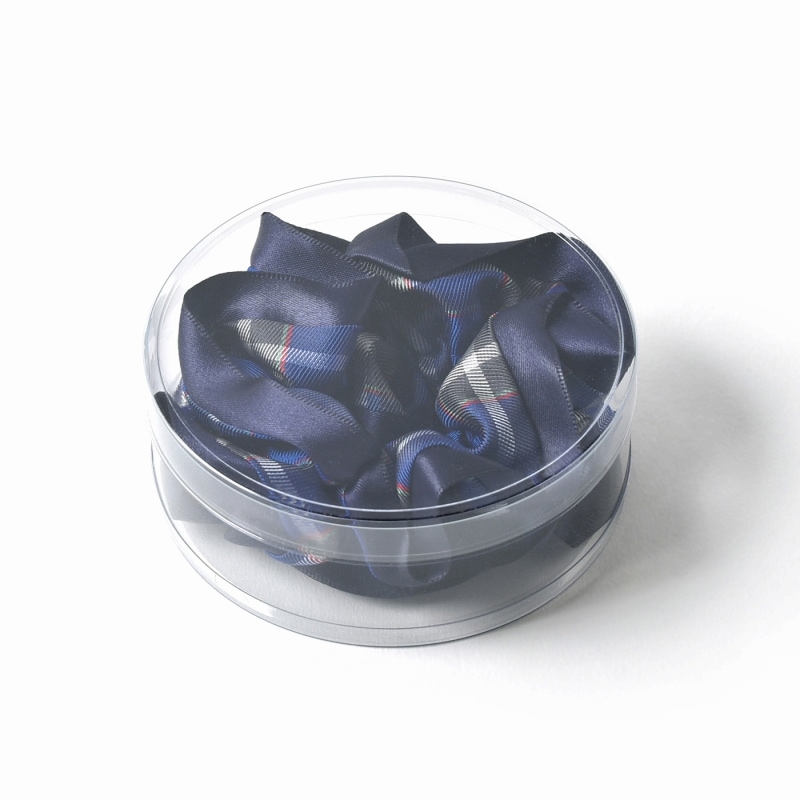 未使用コレットマルーフ　ネイビーシルクシュシュ リング付き コレットマルーフ シルク シュシュ 未使用コレットマルーフ ネイビー