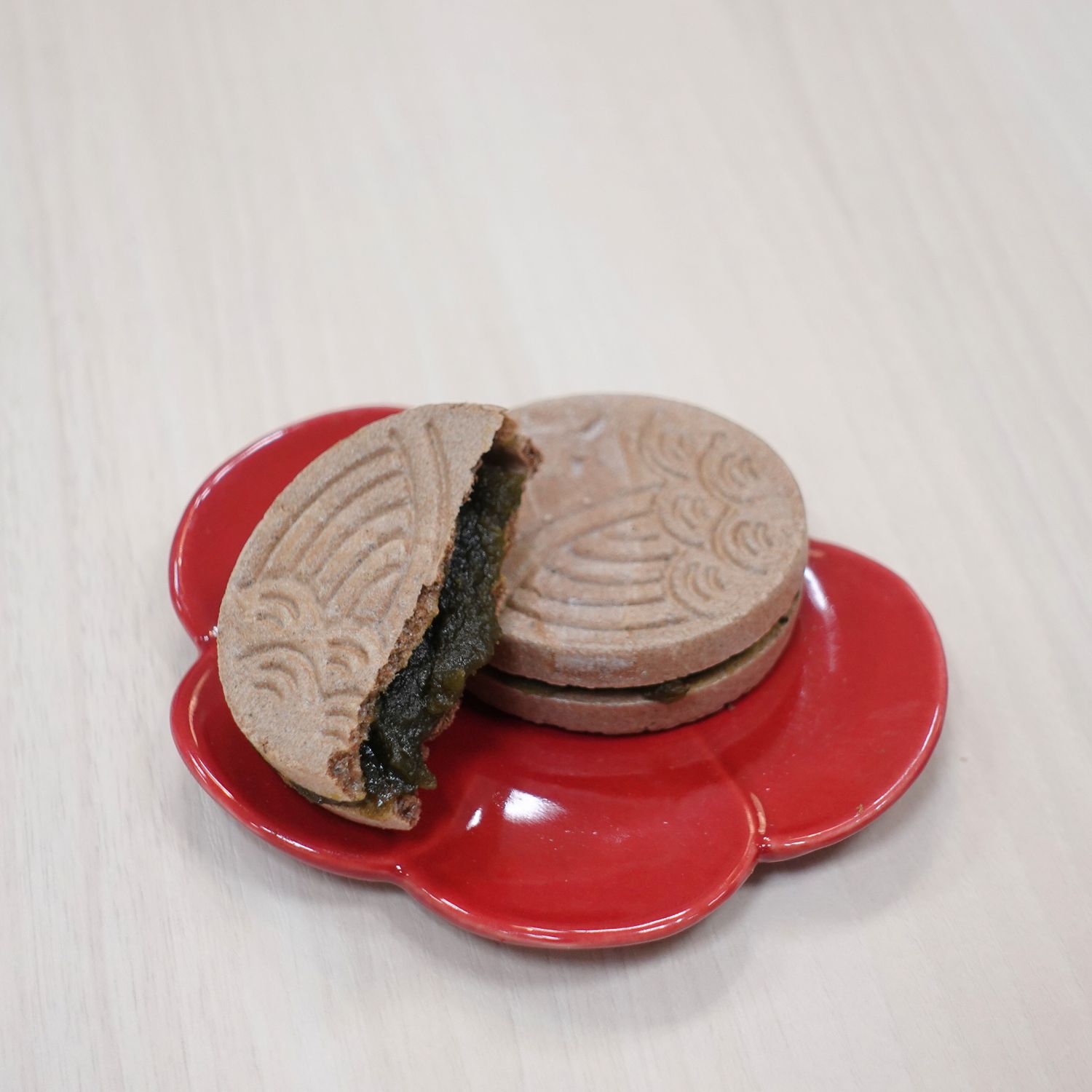 くじら最中5個入(抹茶あん)そのぎ茶セット