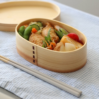 曲げわっぱ 弁当箱/ランチボックス ナチュラル 和洋食器/食器/弁当箱