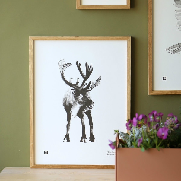 Teemu Jarvi (テーム・ヤルヴィ) ポスター 30×40cm REINDEER (トナカイ) 北欧/インテリア/日本正規代理店品