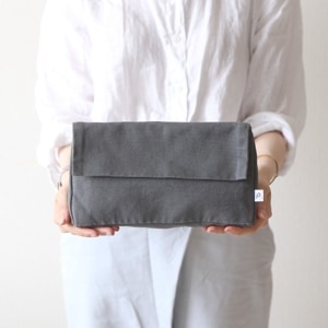 pouto (�ݥ���) CANVAS TRIANGLE POUCH (�����Х��ȥ饤���󥰥�ݡ���) L �ʥ�����/���졼/��å�/�֥�å� ����/�Хå�����Хå�/��ʪ����/����ץ�/̵��/�˽�����/���ڤ�ݥ��å��դ� �ڥ᡼���ء�