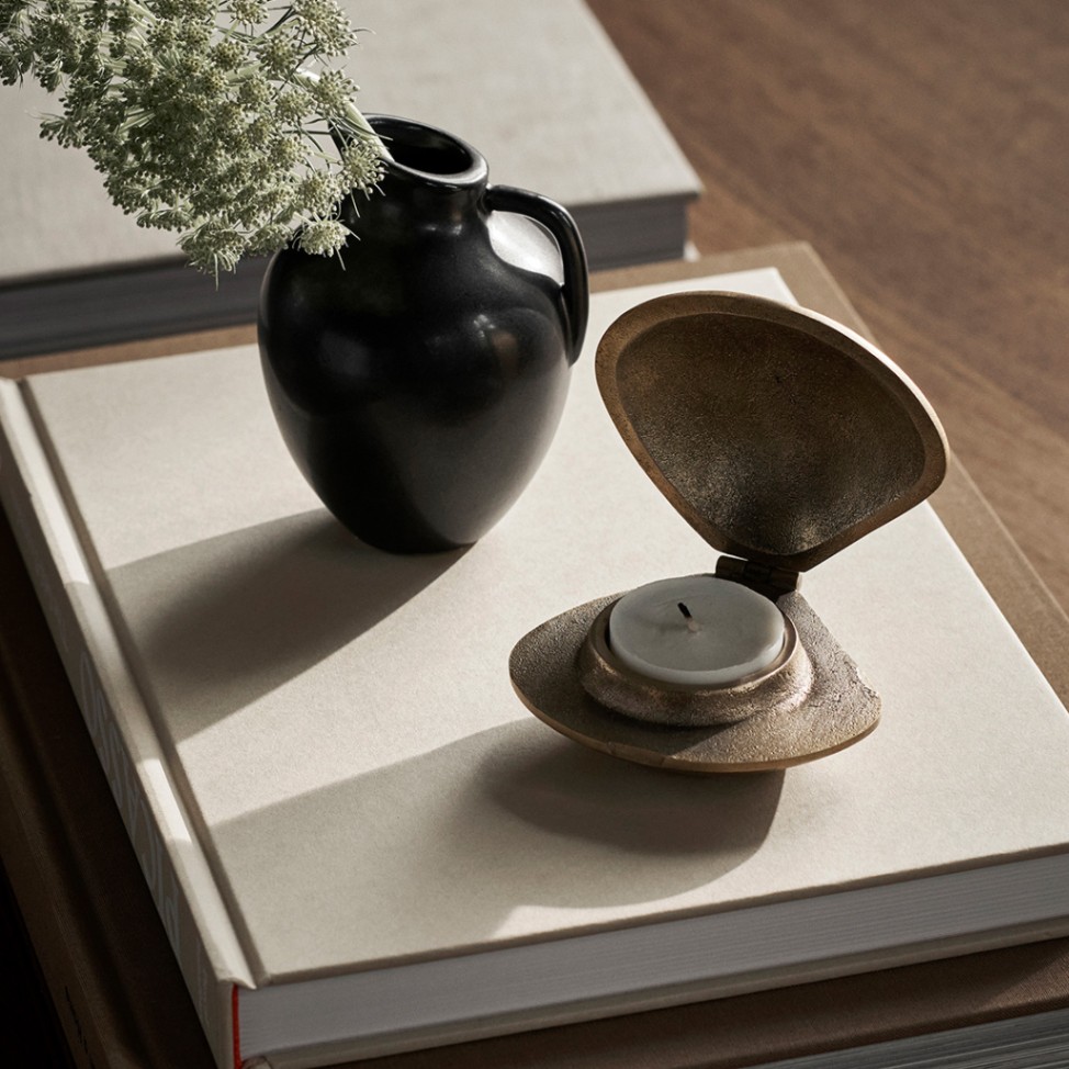 Ferm Living Clam Candle Holder クラム キャンドルホルダー ブラス