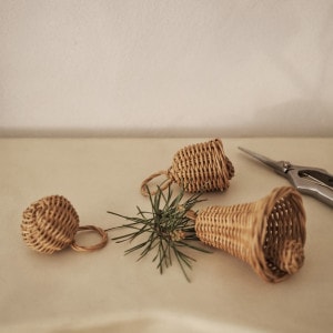 30%OFFFerm Living (եӥ) Braided Bell Baubles (֥쥤ǥå ٥ ܡ֥) 3ĥå ̲/ꥹޥ/ʥ/Ź