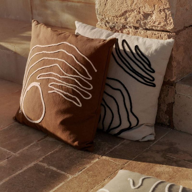 Ferm Living Jot Cushion ����å� ���å���� 50��50 �������ɥ������ ����॰�꡼�� �ʥ����� �̲� ����ƥꥢ �ƥ��������� �ե������ӥ� ������������Ź�ʡڤ����󤻡ۡڽ����ɽ񥰥å���