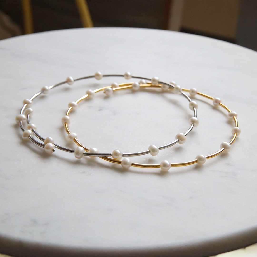 hinahina (ヒナヒナ) P&Mチョーカー L ゴールド/シルバー|hinahina