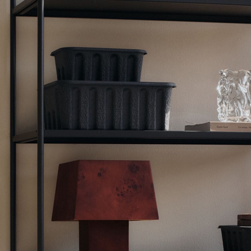 【訳あり】Fermliving ペーパーパルプボックス　SLサイズ4点セット 085739f9c666a4c29691370c20994c