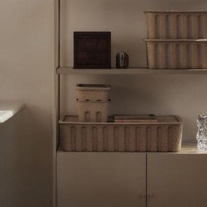 �ڤ����󤻡�Ferm Living (�ե������ӥ�) Paper Pulp Box (�ڡ��ѡ��ѥ�ץܥå���) XL �֥饦�� �̲�/����ƥꥢ/��Ǽ/������������Ź��