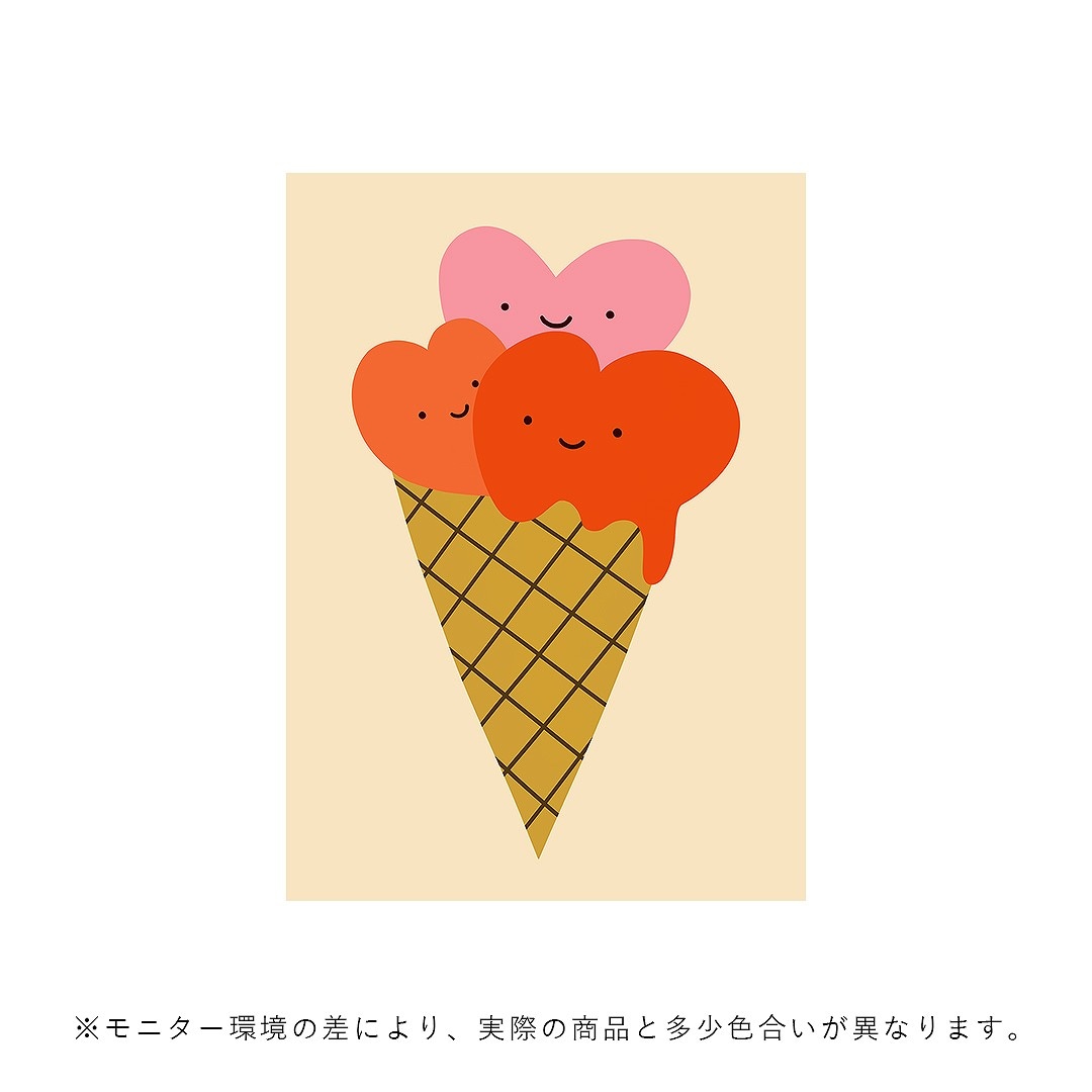 �ڥ����ڡ����оݡۡڤ����󤻡�Paper Collective��MADO (�ޥ�) �ݥ����� ��A4�� Hearts Icecream �̲�/����ƥꥢ/������/������������Ź�ʡڿ��ǥ������