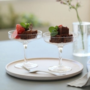 �ڤ櫓���ꡦ50%OFF��Ferm Living Ripple Champagne Saucers ��åץ� �����ѥ󥰥饹 2�ĥ��å� ���ꥢ ���⡼�����졼 �ե����� �̲� ����ƥꥢ �ե������ӥ� ������������Ź��