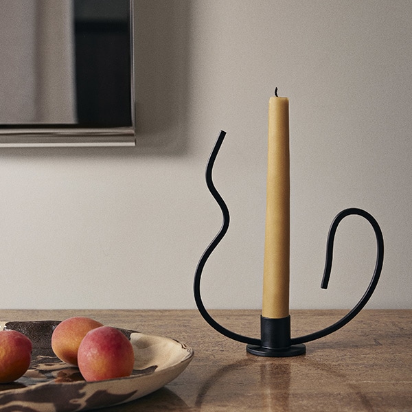 �ڤ櫓���ꡦ50%OFF��Ferm Living Valse Candle Holder �Х륹 �����ɥ�ۥ���� Low �֥�å� �̲� ����ƥꥢ �ե������ӥ� ������������Ź�ʡ�under3500��