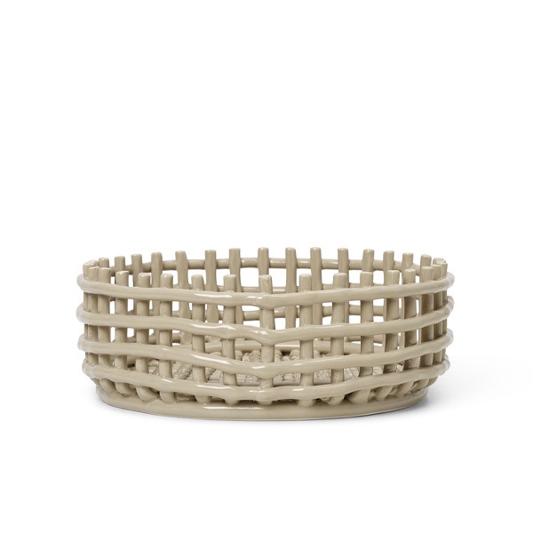 �ڤ櫓���ꡦ50%OFF��Ferm Living Ceramic Centrepiece ����ߥå����󥿡��ԡ��� ���եۥ磻�� �����ߥ� ������ɥ��꡼�� �̲� �ġ���ܥå��� �Х����å� ���� ��ʪ��Ǽ ����ƥꥢ �ե������ӥ� ������������Ź��
