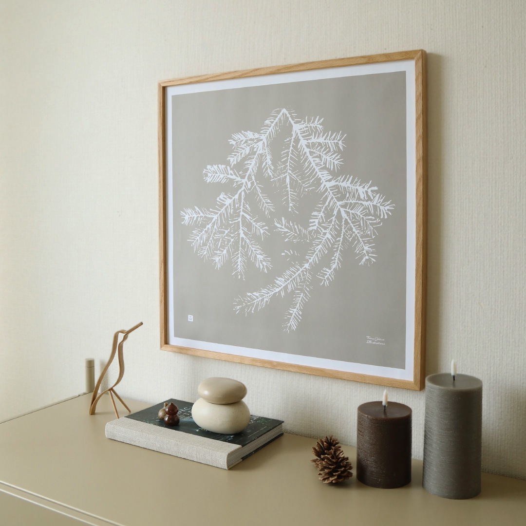 Teemu Jarvi (�ơ��ࡦ������) �ݥ����� Spruce Branch(���ץ롼���֥���) 50��50cm ���졼����/�ե��쥹�ȥ��꡼��/�ۥ磻�� �̲�/�ե������/����ƥꥢ/������������Ź��