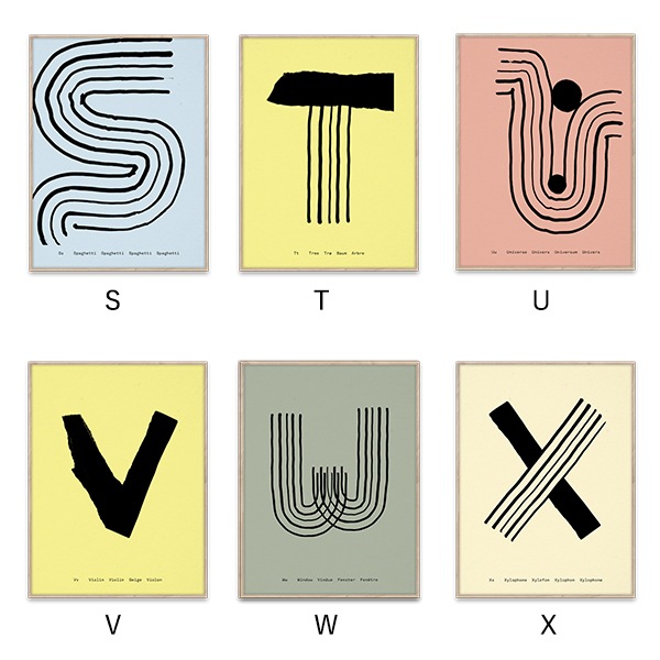 ڥڡоݡۡڤ󤻡Paper CollectiveMADO (ޥ) ݥ 3040cm Alphabet Spaghetti S/&#198;/&#216;/&#197;