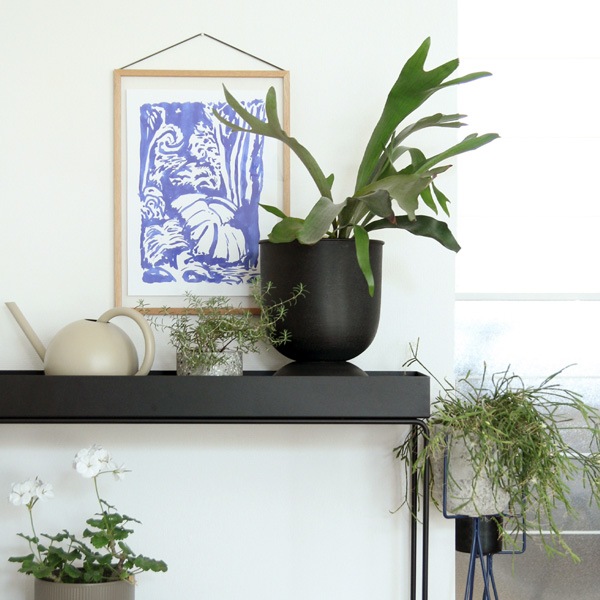 �ڤ����󤻡�Ferm Living (�ե������ӥ�) Hourglass Pot (������饹 �ݥå�) XS �֥�å�/�����ߥ� �̲�/ȭ���С�/����ȭ/����ƥꥢ/������������Ź��