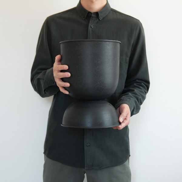 �ڤ����󤻡�Ferm Living (�ե������ӥ�) Hourglass Pot (������饹 �ݥå�) XS �֥�å�/�����ߥ� �̲�/ȭ���С�/����ȭ/����ƥꥢ/������������Ź��