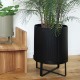 �ڤ����󤻡�Ferm Living (�ե������ӥ�) Bau Pot (�Х� �ݥå�) L �֥�å�/�����ߥ� �̲�/ȭ���С�/����ȭ/����ƥꥢ/������������Ź��
