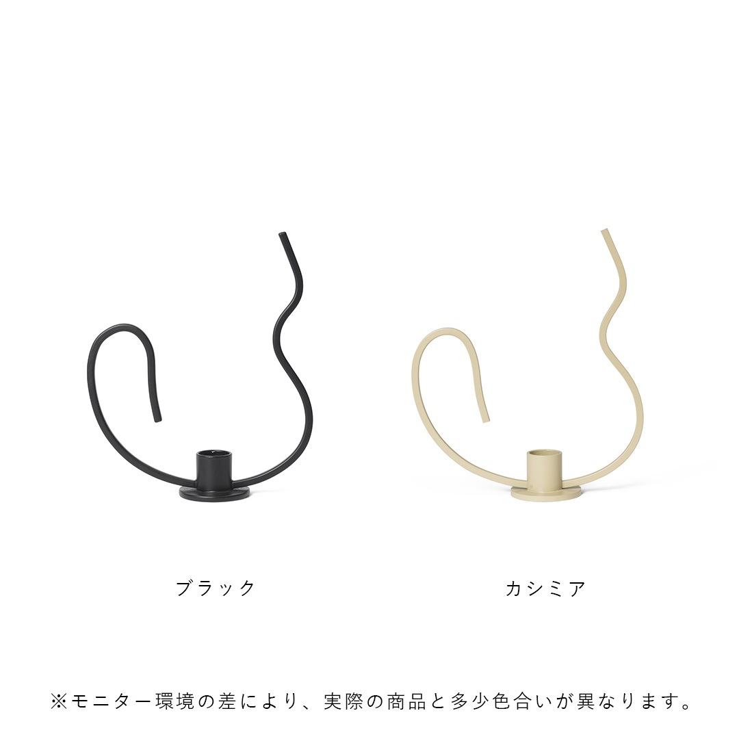 �ڤ����󤻡�Ferm Living (�ե������ӥ�) Valse Candle Holder (�Х륹 �����ɥ�ۥ����) Low �֥�å� �̲�/����ƥꥢ/������������Ź�ʡڹ���߸ˤ����