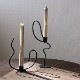 �ڤ����󤻡�Ferm Living (�ե������ӥ�) Valse Candle Holder (�Х륹 �����ɥ�ۥ����) Low �֥�å� �̲�/����ƥꥢ/������������Ź�ʡڹ���߸ˤ����