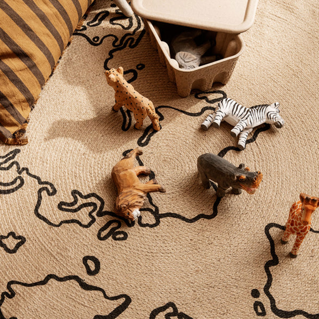 ��40��OFF��Ferm Living (�ե������ӥ�) FL Jute Carpet Large World �̲�/����ƥꥢ/������������Ź�ʡڹ���߸ˤ����