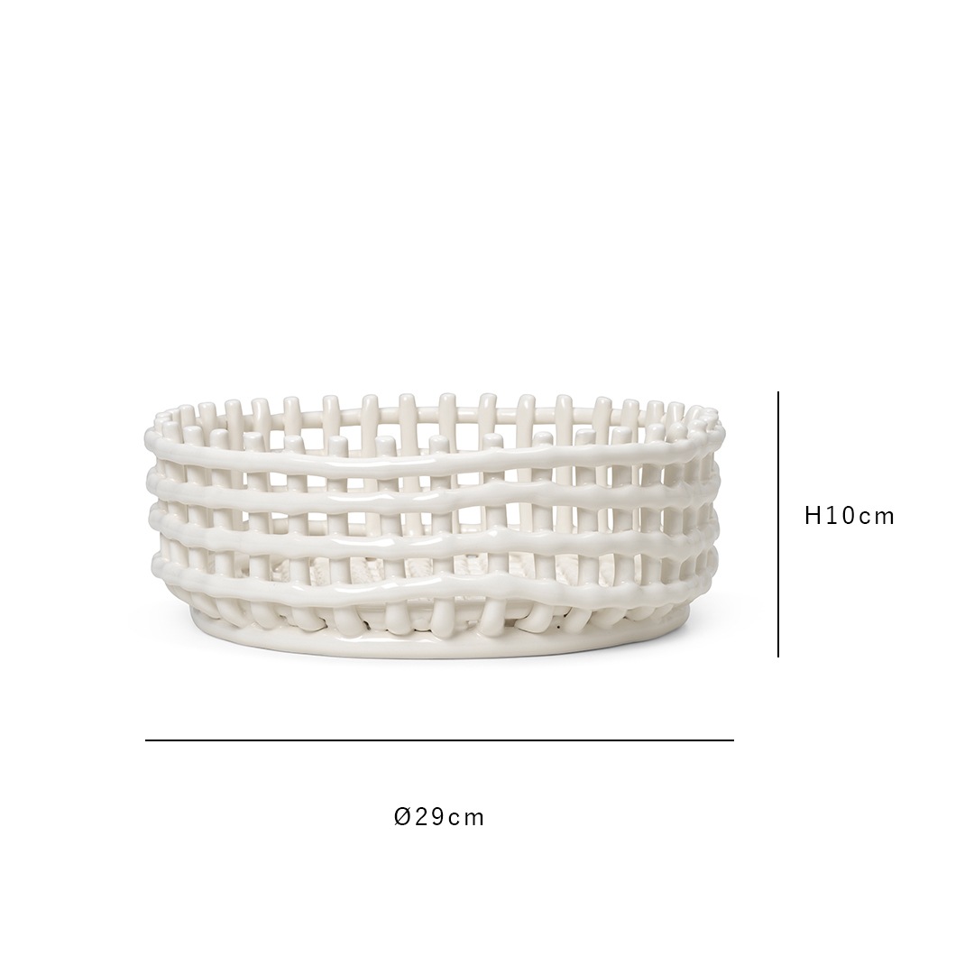�ڤ櫓���ꡦ50%OFF��Ferm Living Ceramic Centrepiece ����ߥå����󥿡��ԡ��� ���եۥ磻�� �̲� �ġ���ܥå��� �Х����å� ���� ��ʪ��Ǽ ����ƥꥢ �ե������ӥ� ������������Ź��
