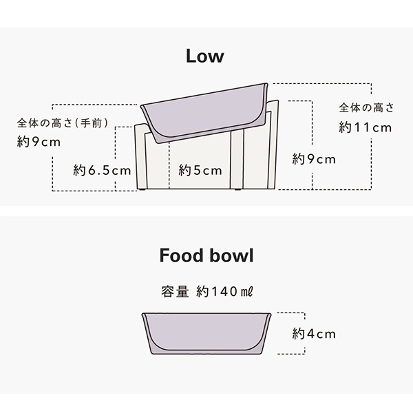 ideaco (���ǥ���) Pet Feeder �ա��� Low/High ���졼���� ��������դ��ա��ɥܥ���