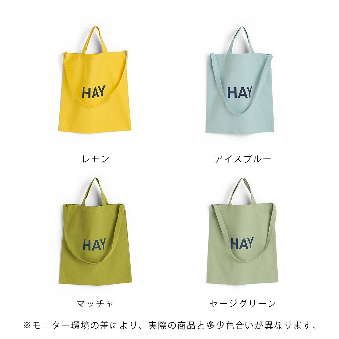 HAY TOTE BAG 2Way���� ���� �������֥롼 �ޥå��� ���������꡼�� �֥�å���ԥ� �С���ȥ���� �������ץ�� �إ� �ȡ��ȥХå�