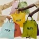 HAY TOTE BAG 2Way���� ���� �������֥롼 �ޥå��� ���������꡼�� �֥�å���ԥ� �С���ȥ���� �������ץ�� �إ� �ȡ��ȥХå�