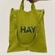 HAY TOTE BAG 2Way���� ���� �������֥롼 �ޥå��� ���������꡼�� �֥�å���ԥ� �С���ȥ���� �������ץ�� �إ� �ȡ��ȥХå�