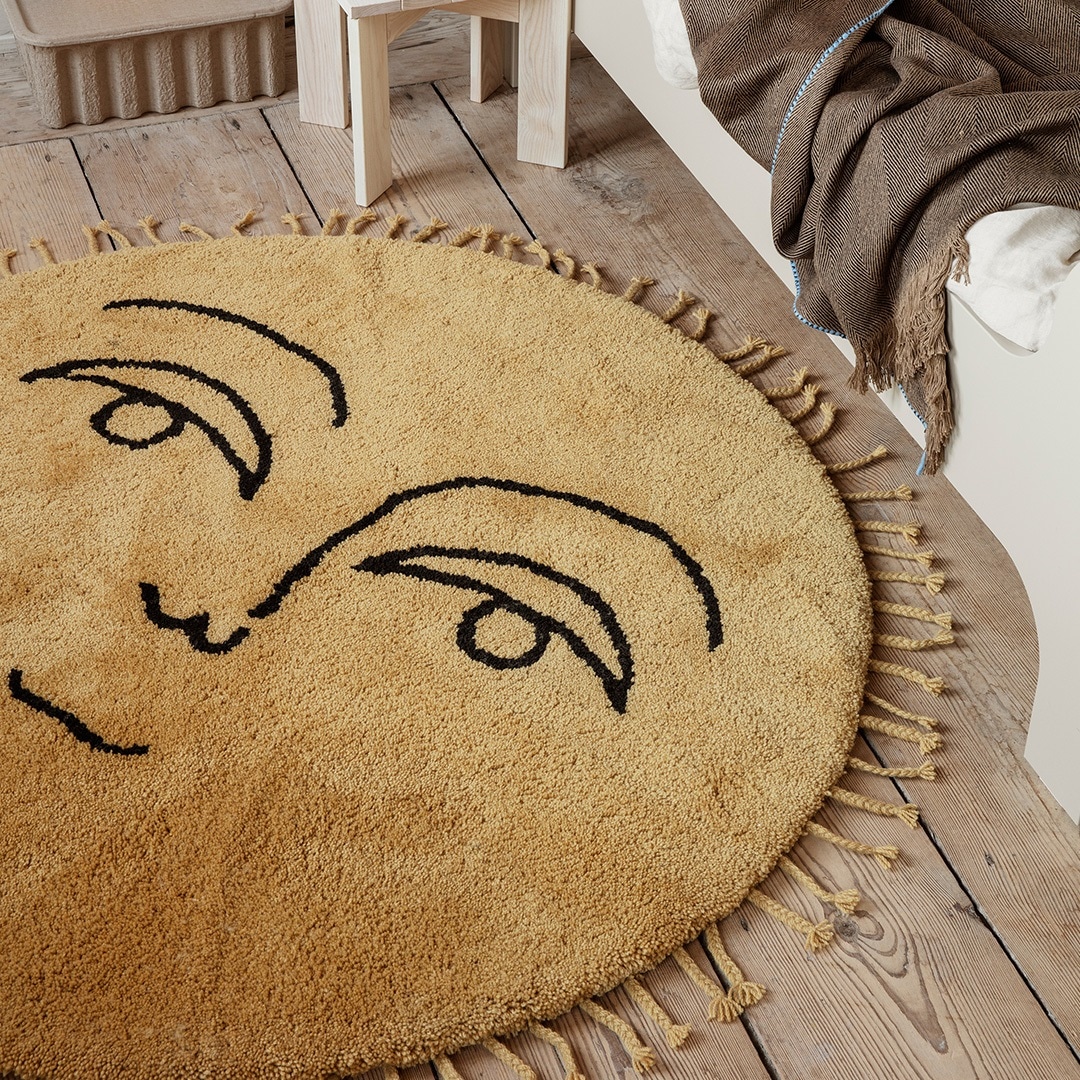 �ڹ���߸ˤ����Ferm Living (�ե������ӥ�) Sun Tufted Rug (���󥿥եƥåɥ饰) L �������� �̲�/����ƥꥢ/�ޥå�/�Ҷ�����/������������Ź��