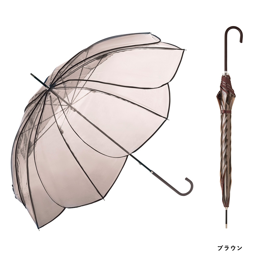 because (ӥ) ե֥/ꥢ Clear Umbrella Color Piping 졼/֥饦/ۥ磻 ѥԥ/Х顼/ե/Ĺ//ӥˡ뻱//쥤󥰥å/߱