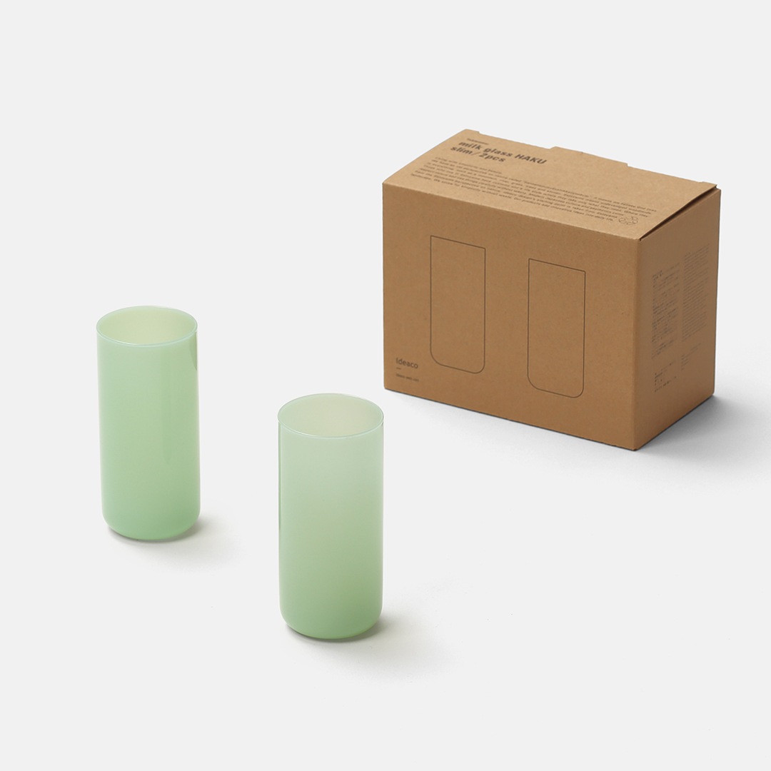 ideaco (���ǥ���) milk glass HAKU slim 2�ĥ��å� �ۥ磻��/�ߥ�� ���饹/���饹����/����֥顼/��Ǯ