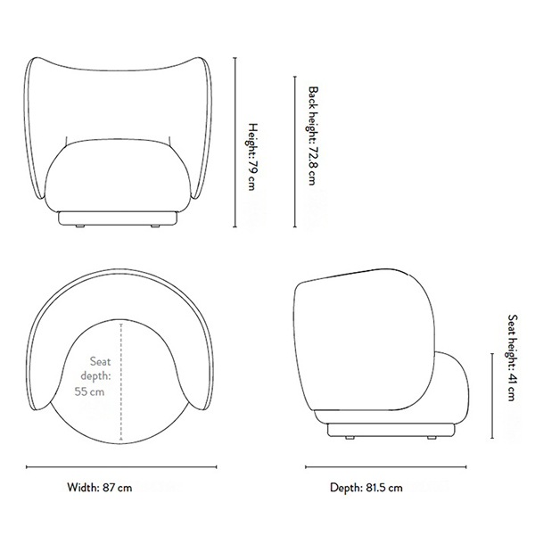 ��20��OFF��Ferm Living (�ե������ӥ�) Rico Lounge Chair (�ꥳ �饦�󥸥�����) Boucle ���եۥ磻��/����� �̲�/����ƥꥢ/������������Ź�ʡڹ���߸ˤ����