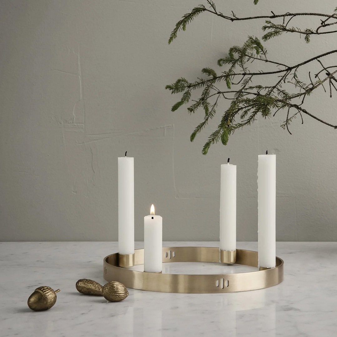 �ڹ���߸ˤ����Ferm Living (�ե������ӥ�) Candle Holder Circle Small �̲�/����ƥꥢ/������������Ź��